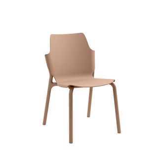 Mobili Rebecca Silla De Cocina Apilable Rebecca Mobili Kador 83x56x47 Cm Polipropileno Mocha Moderno Set De 2