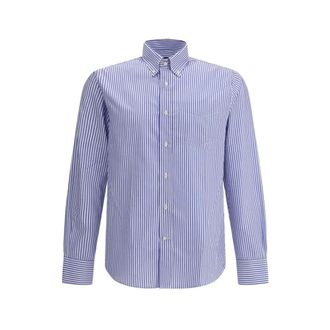 Deperlu Formal Shirts, male, Blue, Size: L Cotton T-Shirt with Contrast Print