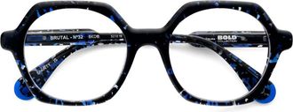 Etnia Barcelona Brutal No.32 Hexagonal Geometric Eyeglasses with Marbled Accents