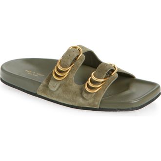 Rag & Bone Rue Slide Sandal in Olive Suede at Nordstrom, Size 5.5Us