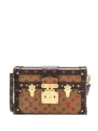 Louis Vuitton Petite Malle Handbag Reverse Monogram Canvas clutch bag - women - Fabric - One Size - Brown