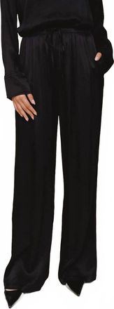 Bella Dahl Easy Pleated Wide Leg Pant In Black