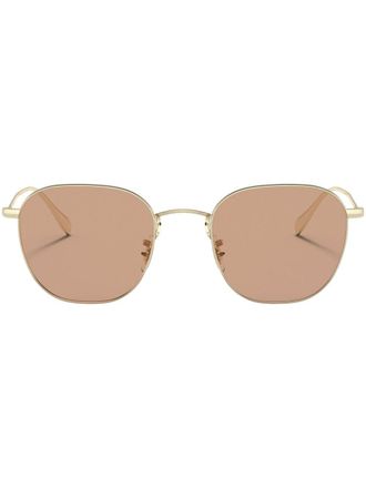 Oliver Peoples Occhiali da sole Clyne squadrati - Oro