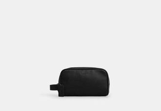 Coach Mens Small Travel Kit in Black | Leather