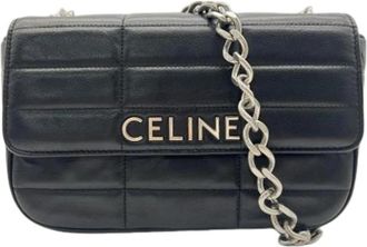 Celine Pre-owned Vintage Schoudertas - Dames - Vintage Schoudertas - Zwart - ONE Size - Leer - Vintage