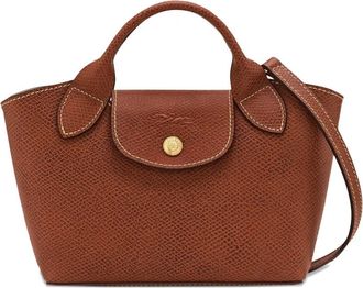 Longchamp Épure textured leather mini bag - women - Leather - One Size - Brown