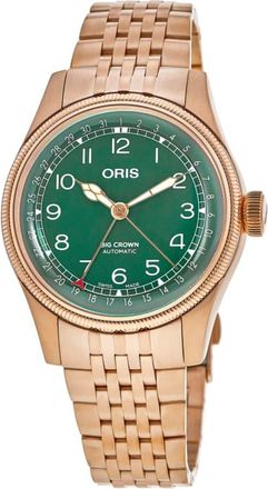 Oris Big Crown Pointer Date Green Dial Bronze Strap Mens Watch 01 754 7741 3167-07 8 20 01