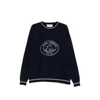 Iceberg Logo-intarsia Tipped Sweater