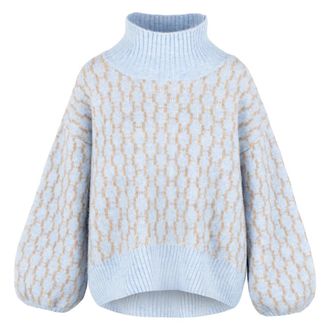 H&eacute;st Turtlenecks, female, Blue, Size: S Fam New Pattern Sweater