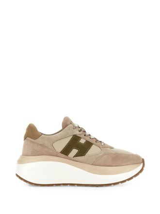 Hogan Beige H714 Leather Sneakers