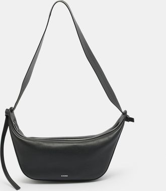 Jil Sander Knot Small Black Leather Shoulder Bag