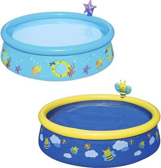 Trade Shop Trade Shop - La Mia Prima Piscina Fuori Terra Fast Set Con Spruzzatore 152x38cm 2 Colori 57326