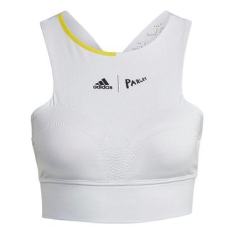 adidas (WMNS) adidas London Crop Sports Bra White HF6319