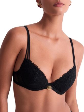 Aubade Womens Sweet Euphoria Moulded Push-Up Bra - Black