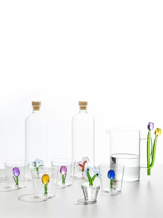 Ichendorf tulips tumbler (set of four) - unisex - glass - OS - White