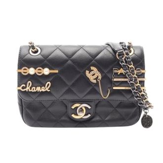 Chanel Pre-owned Matelasse Shoulder Bag - Dames - Pre-owned - Zwart - Maat: ONE Size Leer