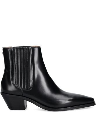 BOSS pointed-toe panelled boots - Black