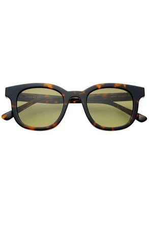Freyrs Eyewear Jasper Round Sunglasses in Tortoise /Green at Nordstrom