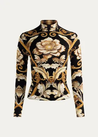 Alice & Olivia Delaina Turtleneck Top