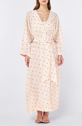 Papinelle Sleepwear Hearts Maxi Robe in Rosewater at Nordstrom, Size X-Large