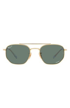 Ray-Ban 54mm Polarized Irregular Sunglasses in Polar Grey at Nordstrom