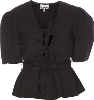 Ganni Tie Blouse