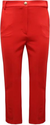 Max Mara Virtual Broeken - Dames - Slim Fit Broeken - Rood - XS - Broeken