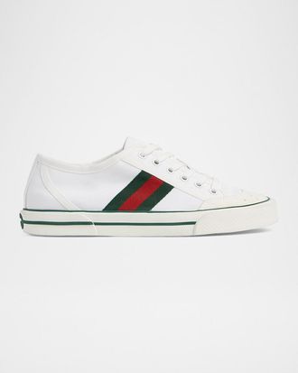 Gucci Tennis 1977 Canvas Low-Top Sneakers