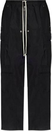 Rick Owens Double Cargo Jumbo Belas - Heren - Wijde Broeken - Zwart - L - Katoen - Broeken