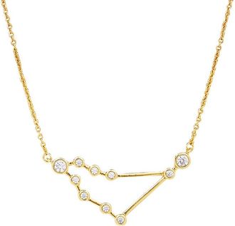 Sterling Forever When Stars Align Constellation Sign 14K Plated CZ Necklace