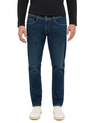 Mustang Slim-fit-Jeans MUSTANG Herren Style Oregon Slim, Herren, Gr. 34, L&auml;nge 34, blau (774 mittelblau), Denim/Jeans, 99% Baumwolle, 1% Elasthan, unifarben, 