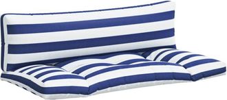 vidaXL Cojines Para Pal&eacute;s 2 Piezas Tela Oxford Azul Y Blanco A Rayas Vidaxl