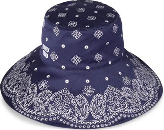 Miu Miu Cappello con stampa bandana - Blu