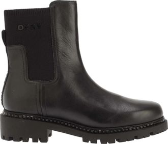 DKNY Dames Roxanne Leren Chelsea Boots (Zwart)