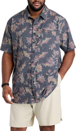 O'Neill Big & Tall Printed Performance Sport Shirt in Black at Nordstrom, Size Xx-Large