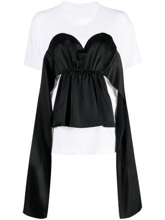 JNBY T-shirt verfraaid met bustier - Wit