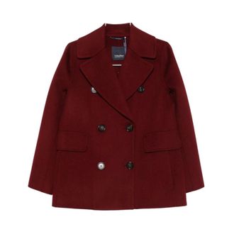 Max Mara Jassen, Dames, Rood, XS, Wol, Giaccone in lana vergine