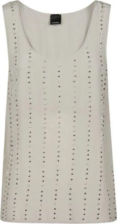 Pinko Sleeveless Tops - Dames - Tops zonder mouwen - Grijs - M - Tops