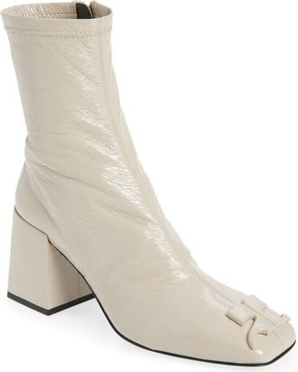 Courrèges Re-Edition Vinyl Ankle Boot in Mastic Grey at Nordstrom, Size 8Us