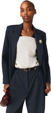 Maje Striped suit jacket in Navy at Nordstrom, Size 36 Eu