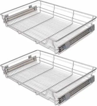 vidaXL Vidaxl - Bandejas De Alambre Extra&iacute;bles 2 Unidades Plateado 800 Mm