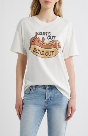 Vinyl Icons Suns Out Graphic Jersey Cotton Blend T-Shirt in Marshmallow at Nordstrom, Size X-Small