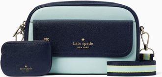 Kate Spade New York Womens Rosie Flap Camera Bag - Dark Blue Leather - One Size