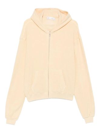 Aya Muse Katoenen hoodie met rits - Geel