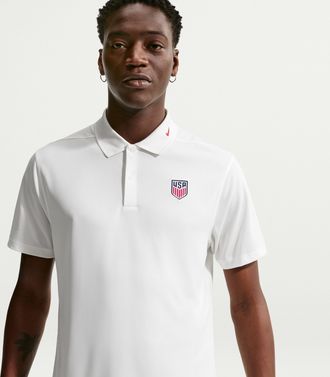 Nike USMNT Victory Nike Mens Dri-FIT Soccer Polo in White | IB6220-133