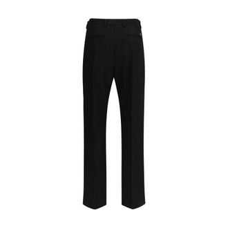 Valentino Mens Black Wool Oves Aries Dress Pants