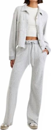 Bella Dahl Contrast Wide Leg Pant In Winter Storm