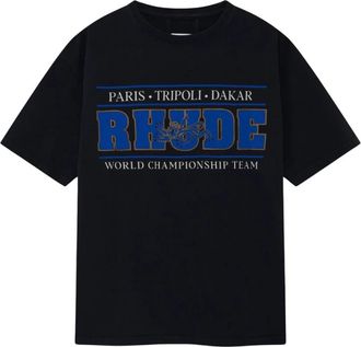 Rhude Chrono T-Shirt - Heren - T-shirts - Zwart - L - Katoen - Tops