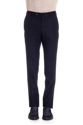Pantaloni Torino Super 130s Wool Slim Fit Flat Front Trousers