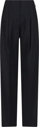 Golden Goose Tailored Straight-Leg Black Virgin Wool Formal Pants